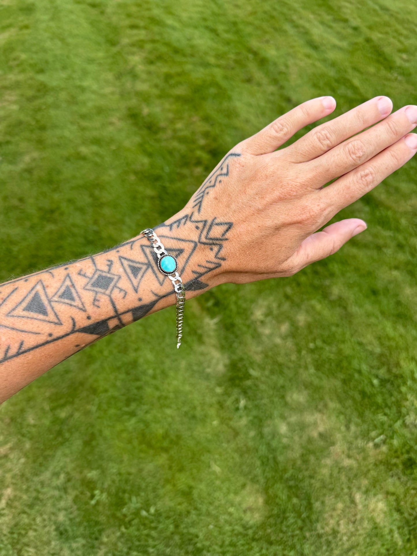 Turquoise Curb Chain Bracelet