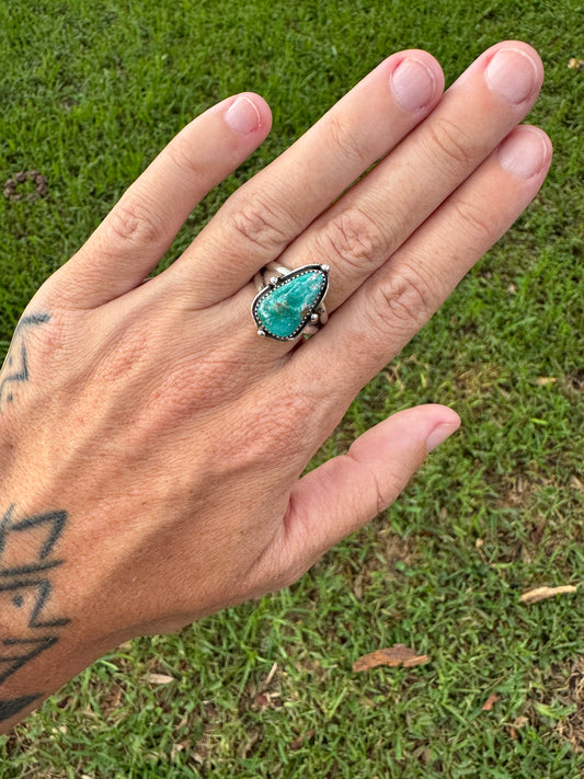 Kingman Turquoise Ring Size 7.75