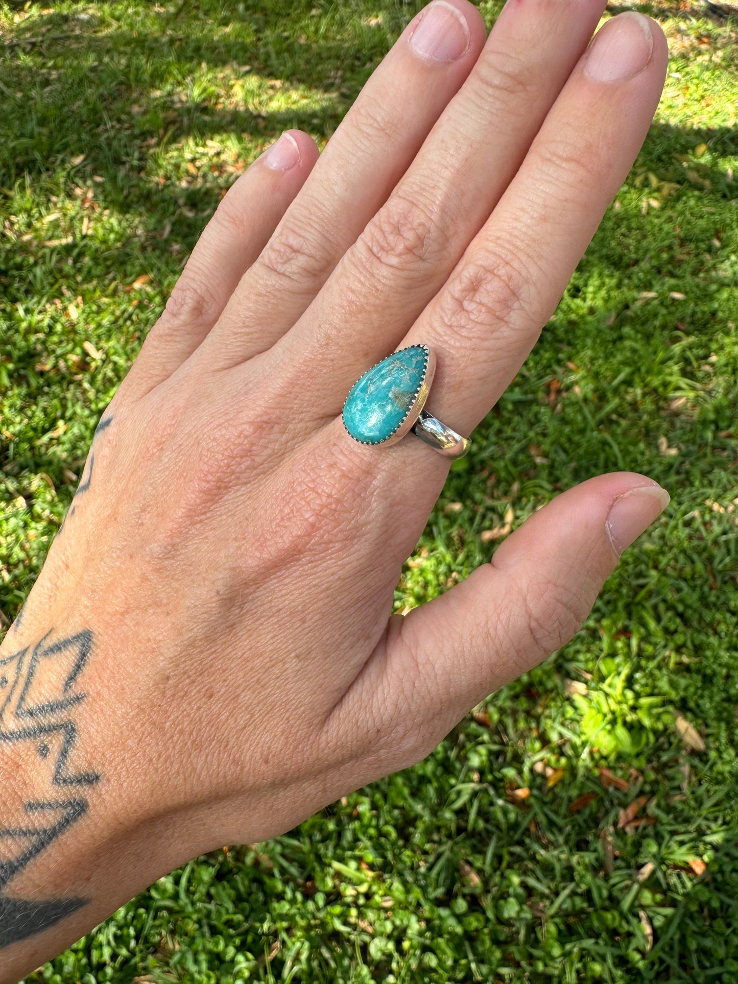 Kingman Turquoise Rings size 9.5