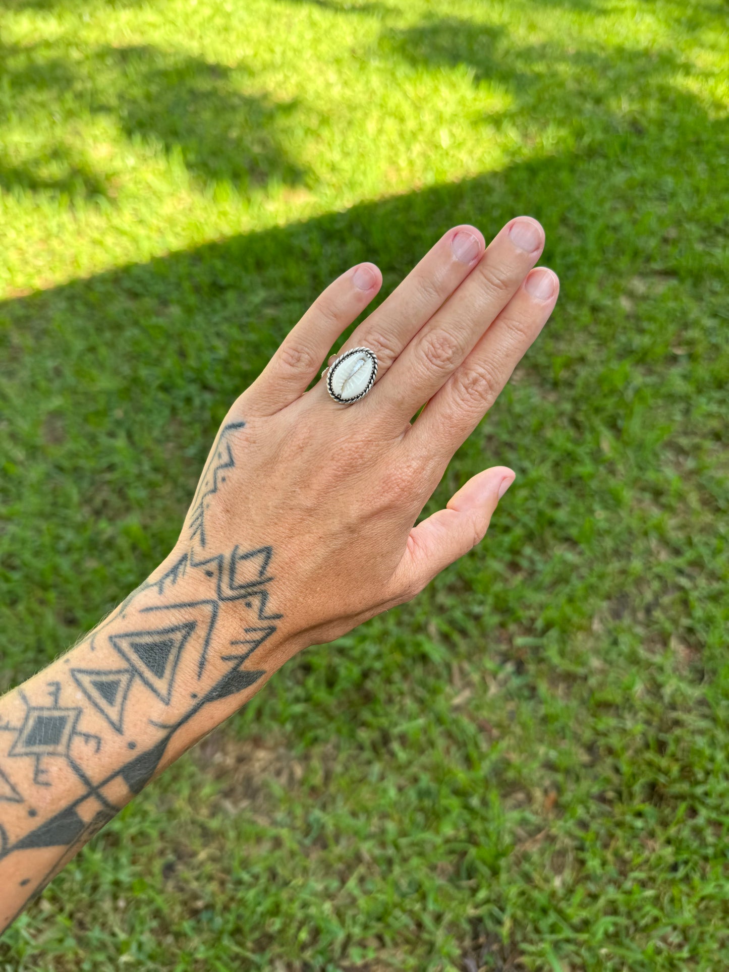 Cowrie Shell Ring #1 Size 6.75