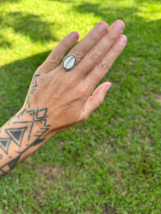 Cowrie Shell Ring #1 Size 6.75