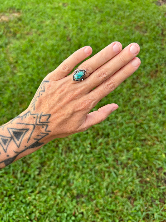 Kingman Turquoise Ring size 6.25
