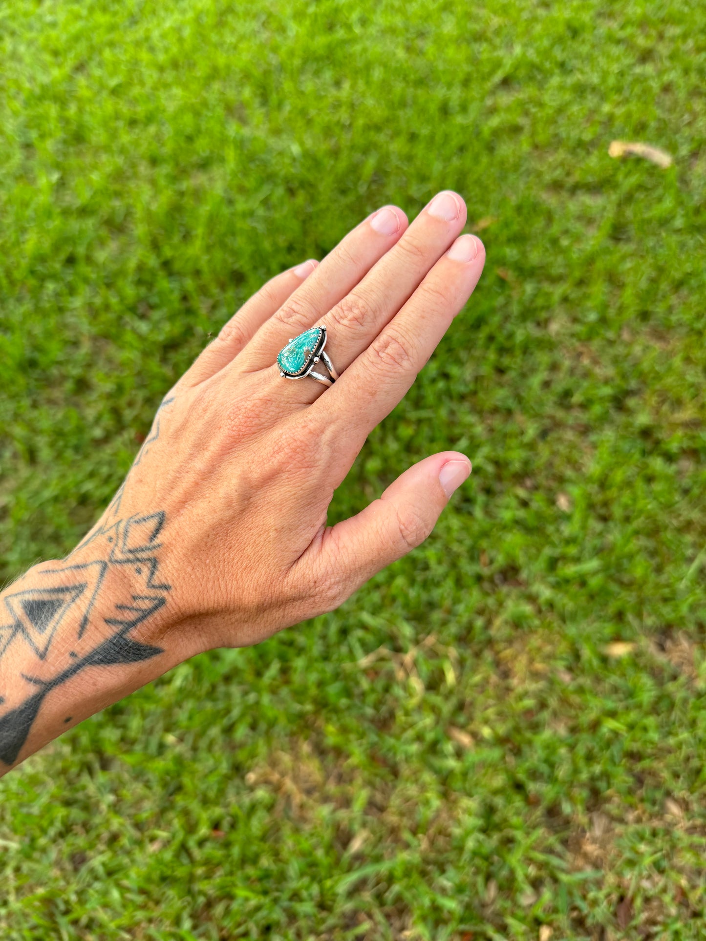 Kingman Turquoise Ring Size 7.75