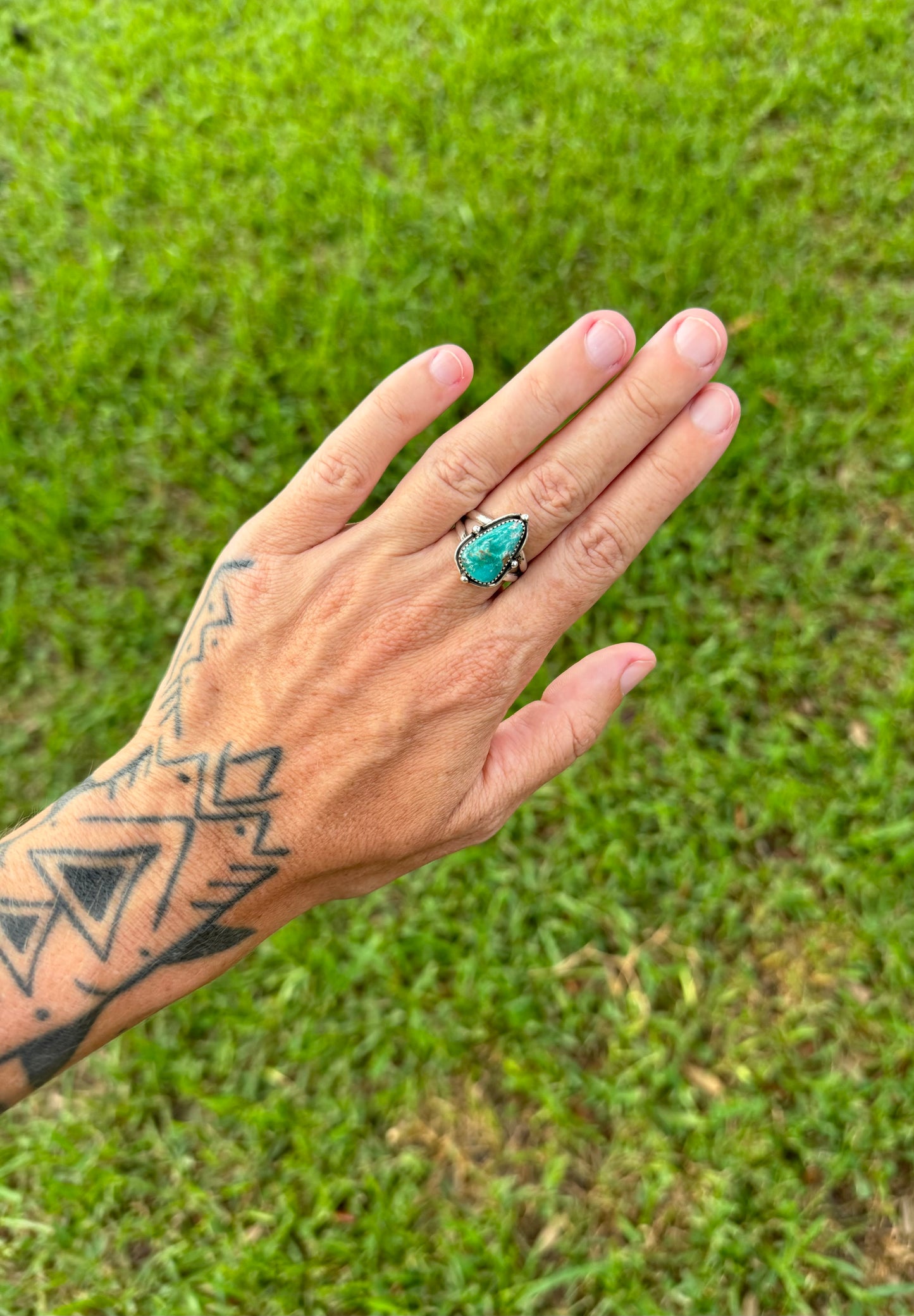 Kingman Turquoise Ring Size 7.75