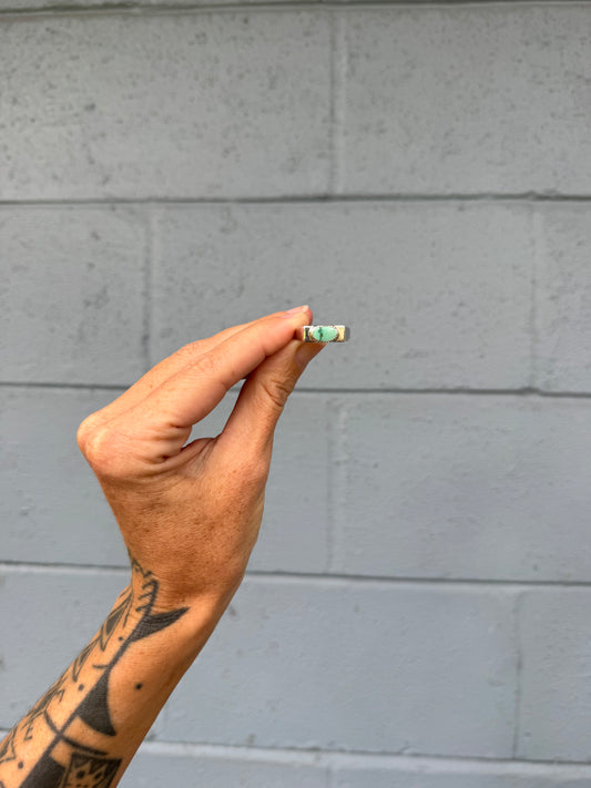 #18 Turquoise Signet Ring Size 9
