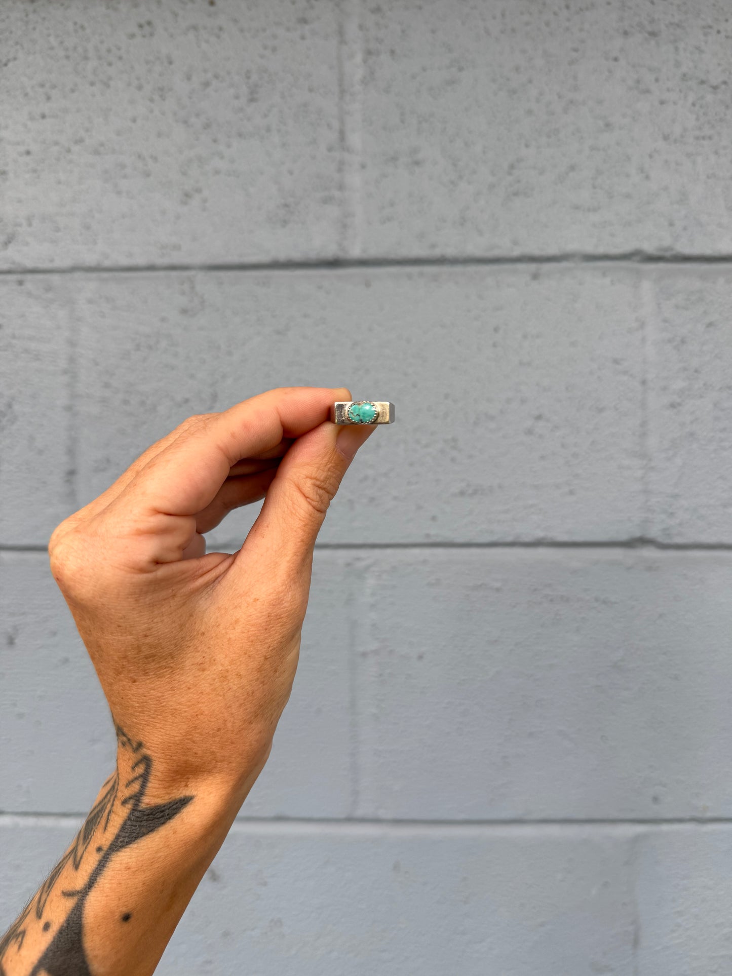 #11 Turquoise Signet RingSize 5.5