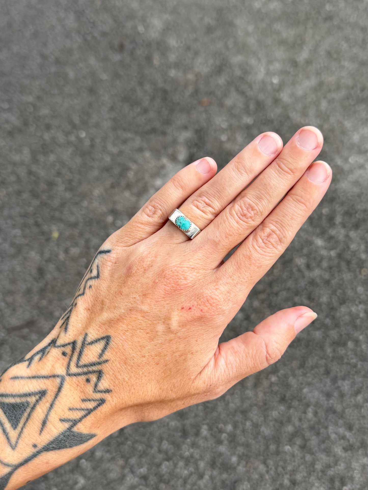 #11 Turquoise Signet RingSize 5.5