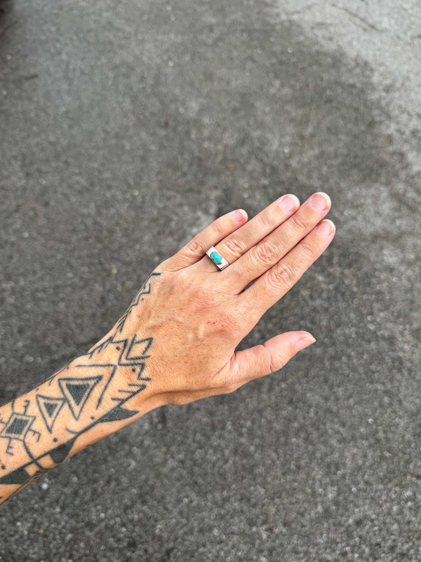 #11 Turquoise Signet RingSize 5.5