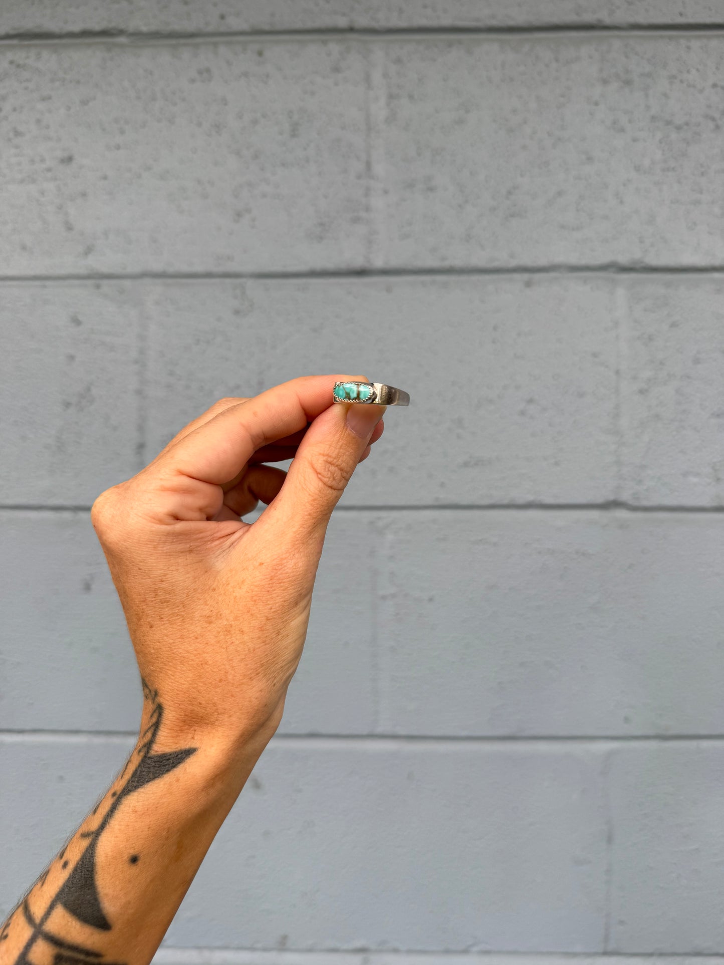 #10 Turquoise Signet Ring Size 10.25