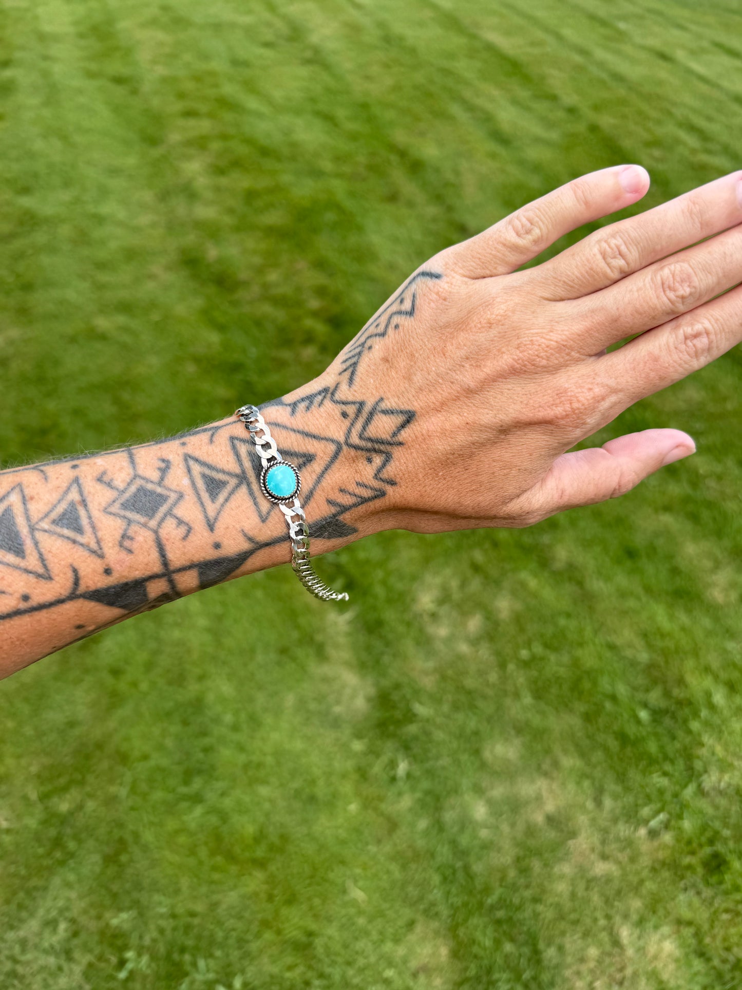Turquoise Curb Chain Bracelet