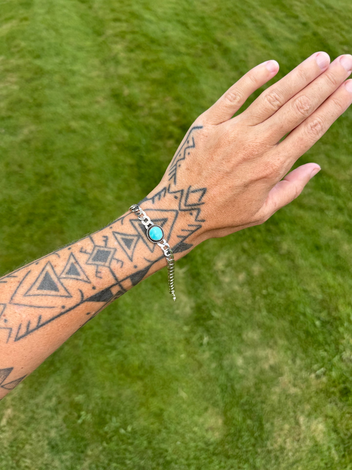 Turquoise Curb Chain Bracelet