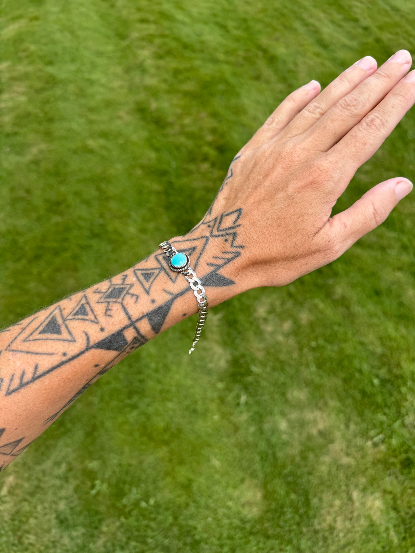 Turquoise Curb Chain Bracelet